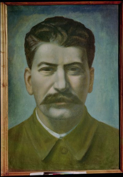Porträt von Joseph Stalin (Iosif Wissarionowitsch Dschugaschwili) (1879-1953) 1936 von Pawel Nikolajewitsch Filonow